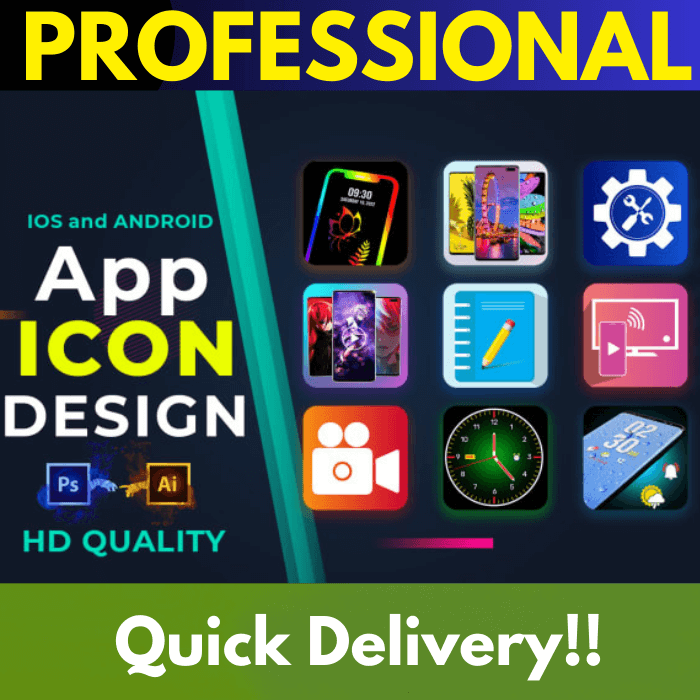 design awesome app icon or app logo for app store and google play opt