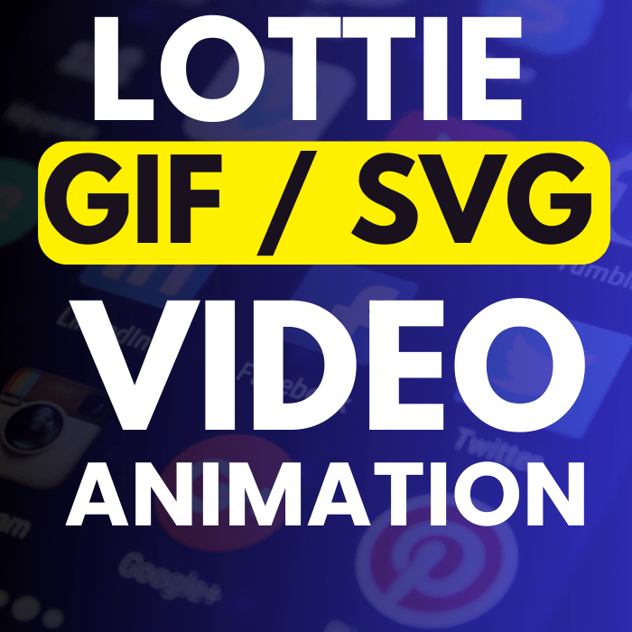 LOTTIE GIF,SVG VIDEO ANIMATION OPT