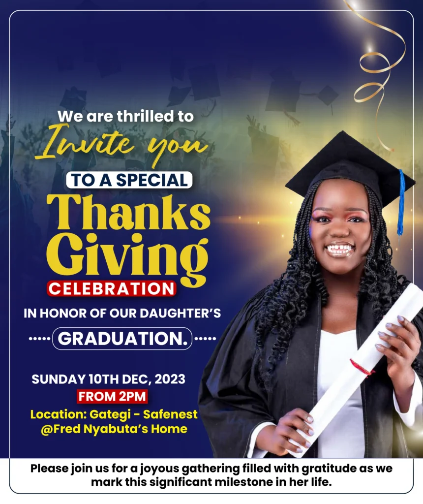 Graduation Poster in kenya