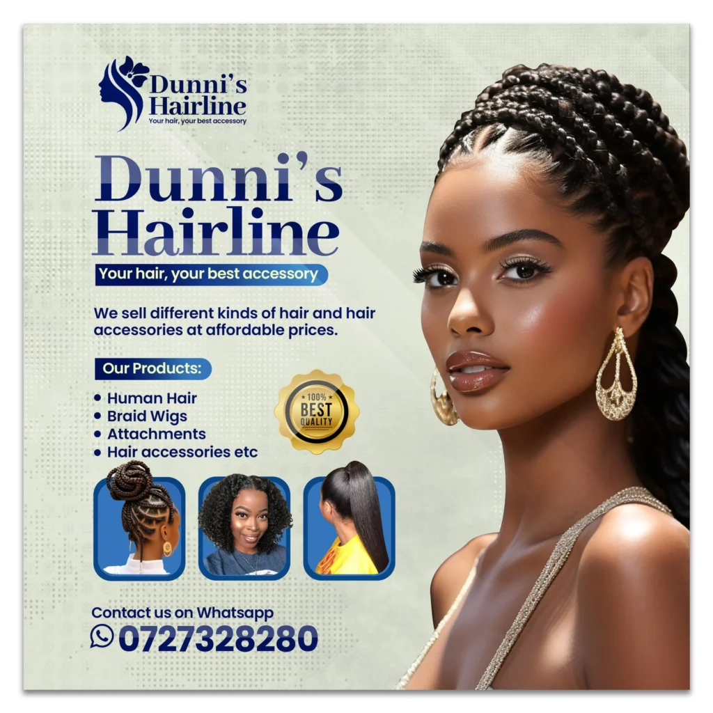 Hair social media poster design in kenya