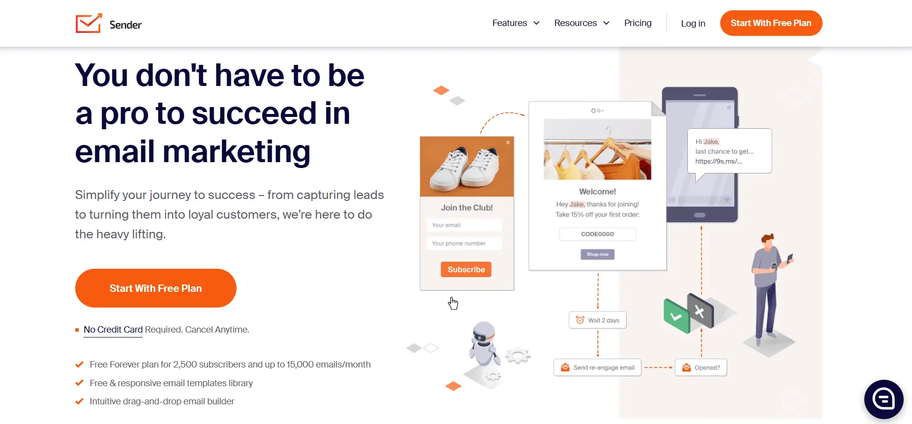 Sender email marketing software 